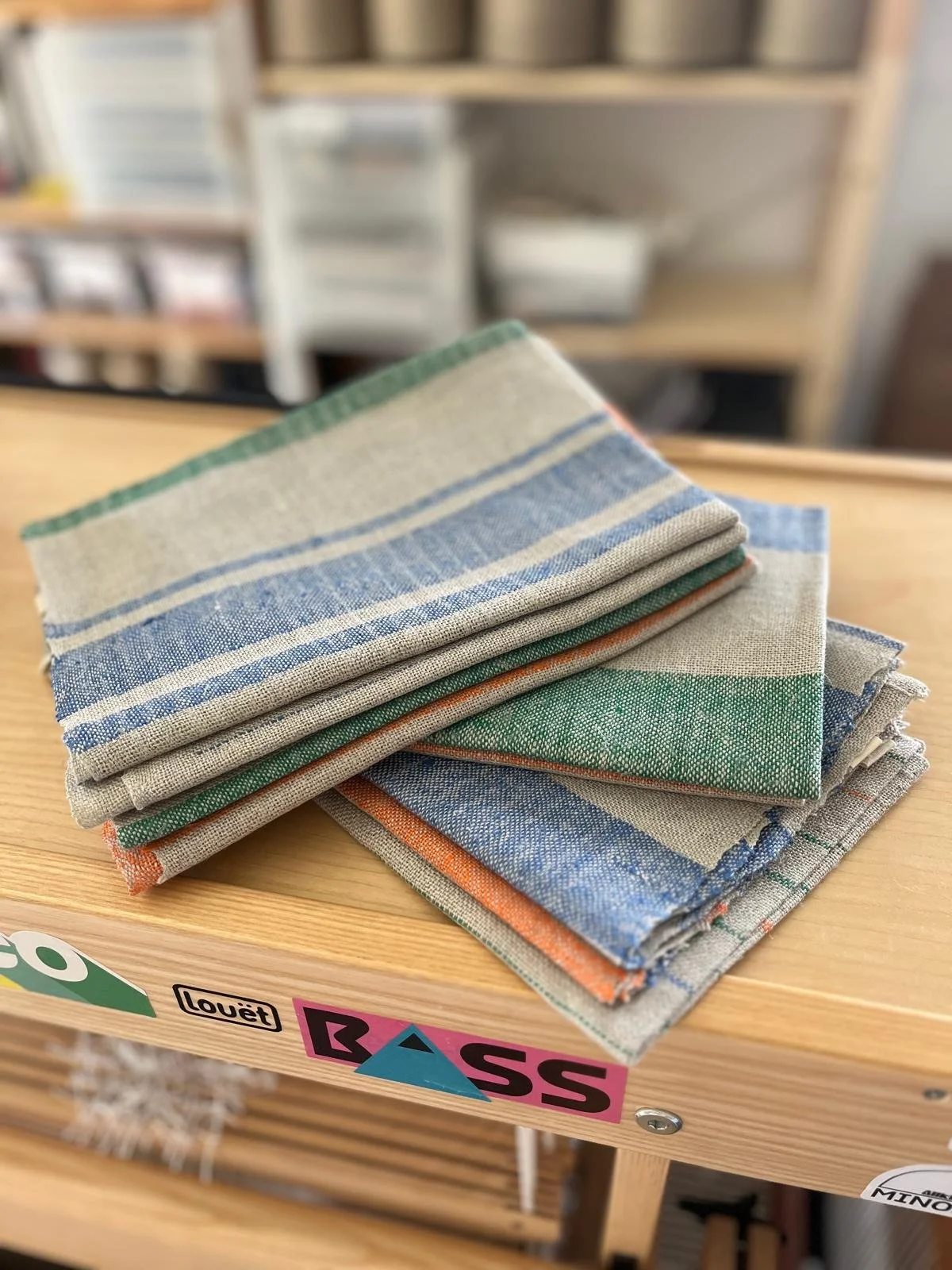 A pair of handwoven linen napkins — Lucy Rhodes Textiles